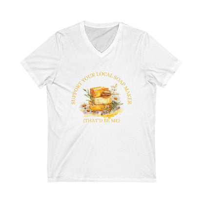 Support your Local Soap Maker V-Neck Tee