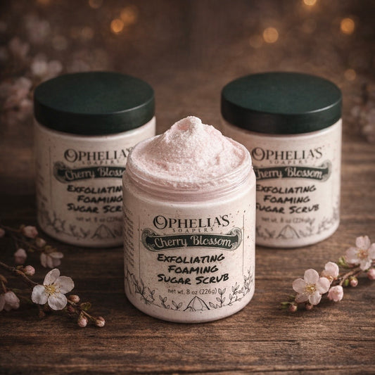 Cherry Blossom Exfoliating Foaming Sugar Scrub